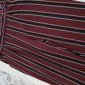 Maroon trousers with black and white strip are only worn once. Cato size 18/20W
